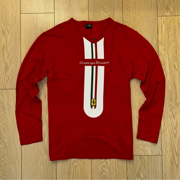 Ferrari Other - Vintage Ferrari 360 Challenge Stradale Long Sleeve Shirt Red V-Neck Mens XL
